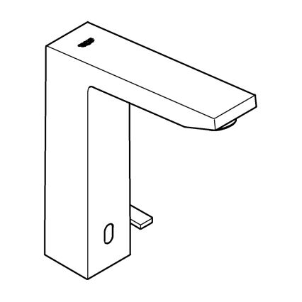 GROHE 36440000 - Miscelatore elettronico a infrarossi per lavabo EUROCUBE E DN 15 cromato