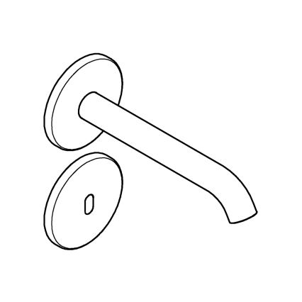 GROHE 36447000 - Miscelatore elettronico con sensore a infrarossi ESSENCE E 182 mm, cromo lucido