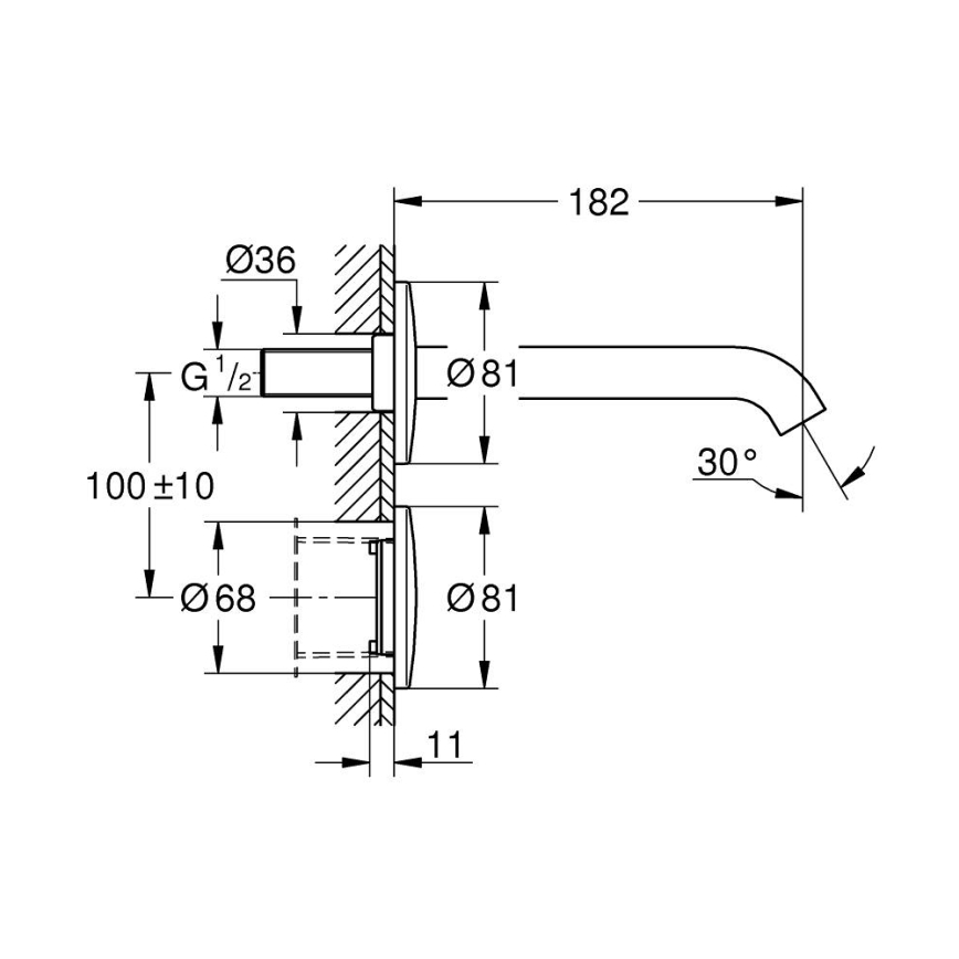 GROHE 36447000 - Rubinetto elettronico a infrarossi ESSENCE E 182 mm, cromo lucido