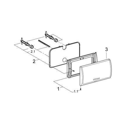 GROHE 37053SH0 - Pulsante di scarico CLASSIC 330 × 190 mm bianco