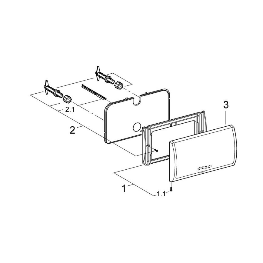 GROHE 37053SH0 - Pulsante di scarico CLASSIC 330 × 190 mm bianco