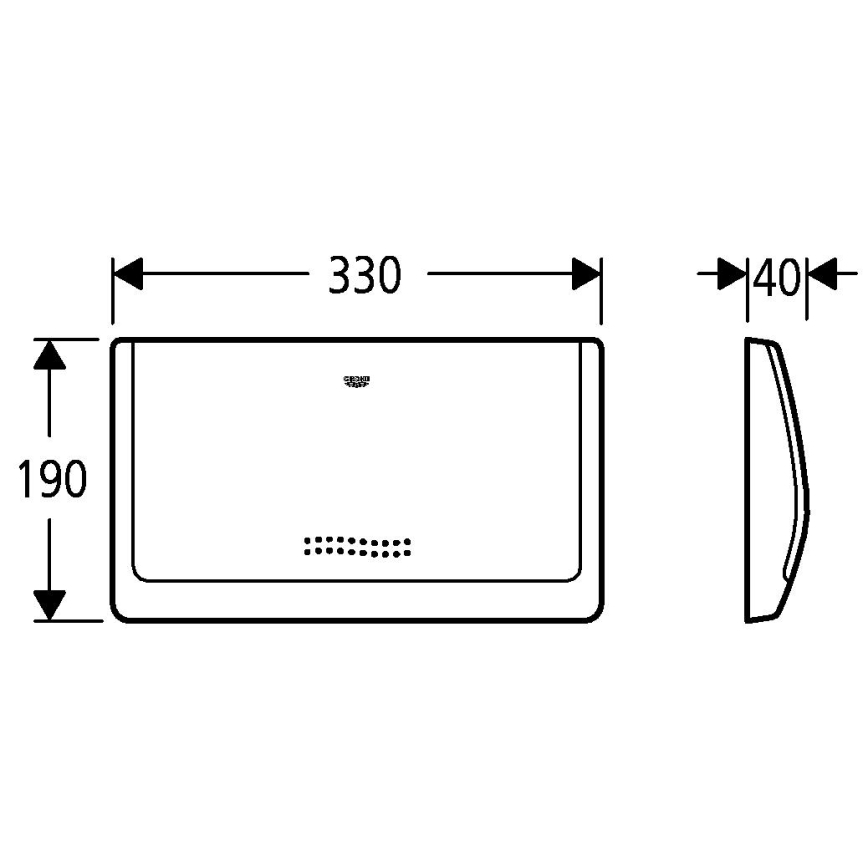 GROHE 37053SH0 - Pulsante di scarico CLASSIC 330 × 190 mm bianco