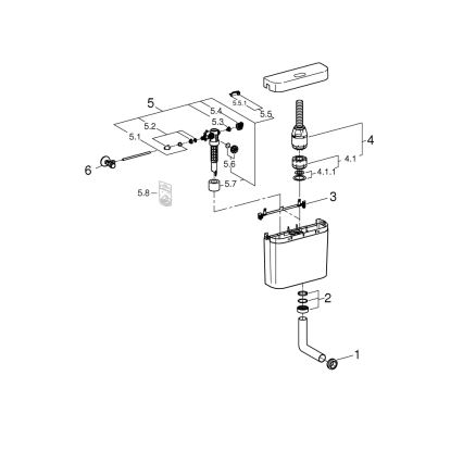 GROHE 37791SH0 - Cassetta di scarico PS bianca