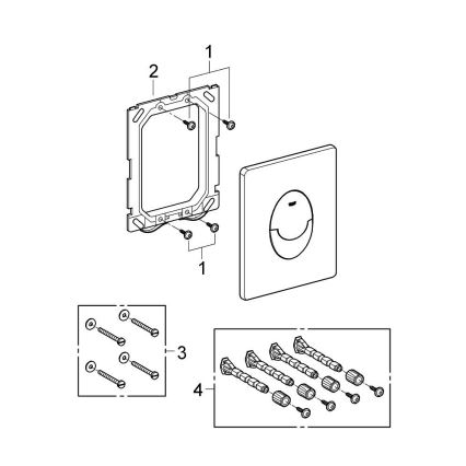 GROHE 38505000 - Pulsante di scarico SKATE AIR 156 × 197 mm cromo lucido