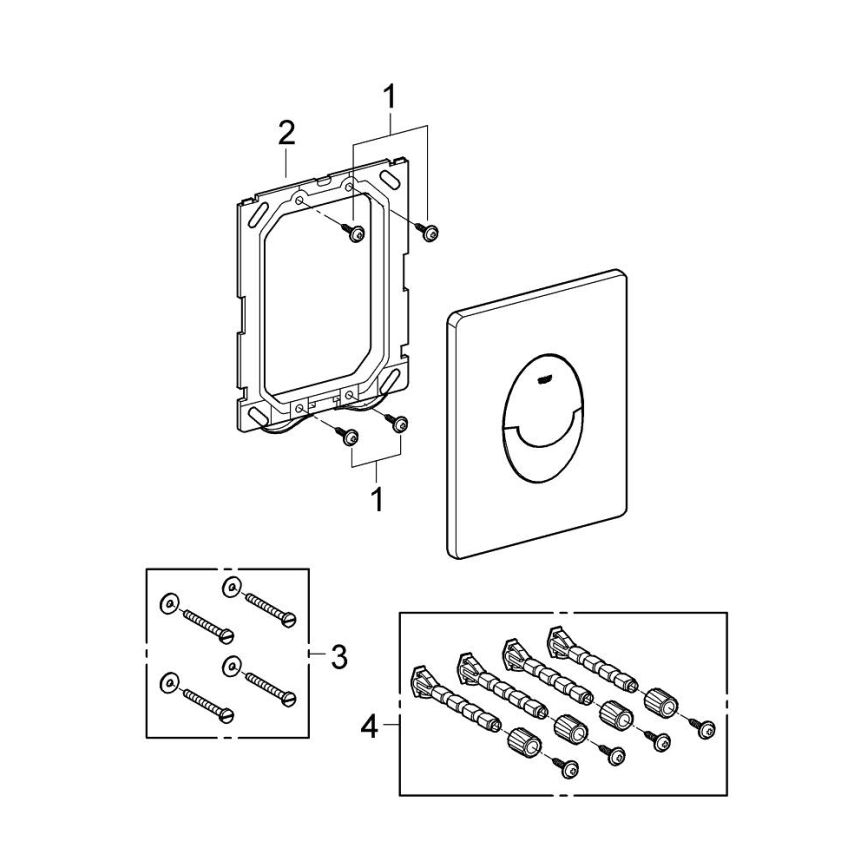 GROHE 38505000 - Pulsante di scarico SKATE AIR 156 × 197 mm cromo lucido