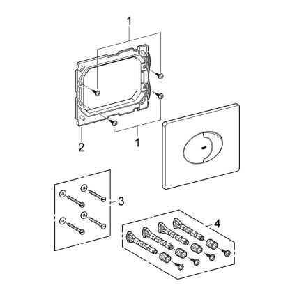 GROHE 38506000 - Pulsante di scarico SKATE AIR 156 × 197 mm cromo lucido