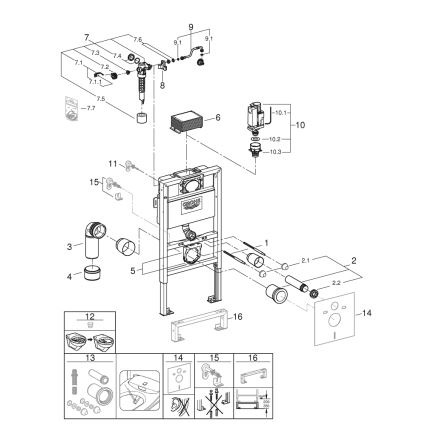 GROHE 38526000 - Modulo WC RAPID SL 0,82 m bianco