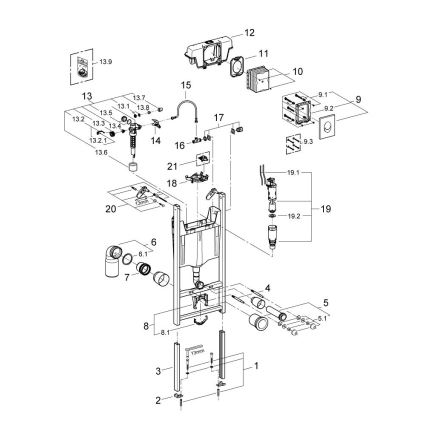 GROHE 3855800M - Raccordo a parete RAPID SL 130-230 mm, cromo lucido
