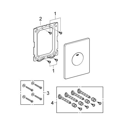 GROHE 38573SH0 - Pulsante di scarico SKATE 156 × 197 mm bianco