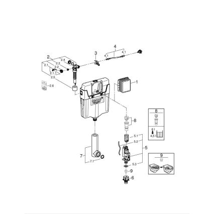 GROHE 38661000 - Cassetta di risciacquo GD 2