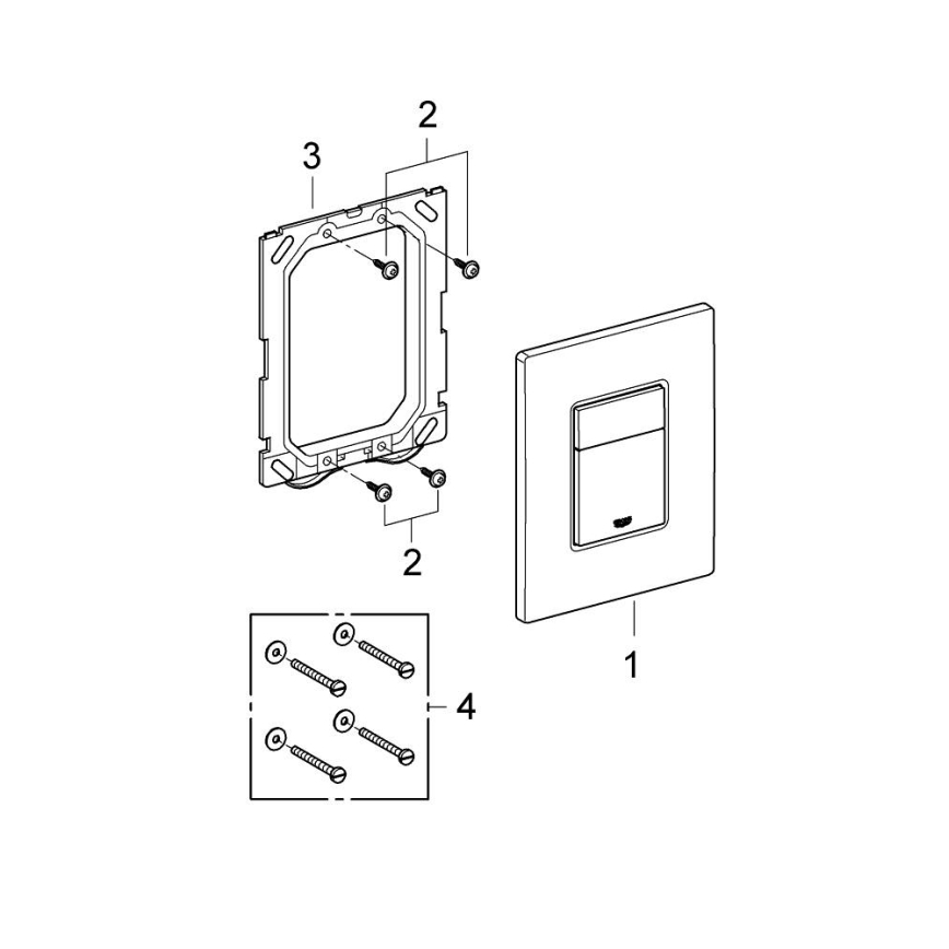 GROHE 38732AL0 - Pulsante di scarico SKATE COSMOPOLITAN 156 × 197 mm grafite