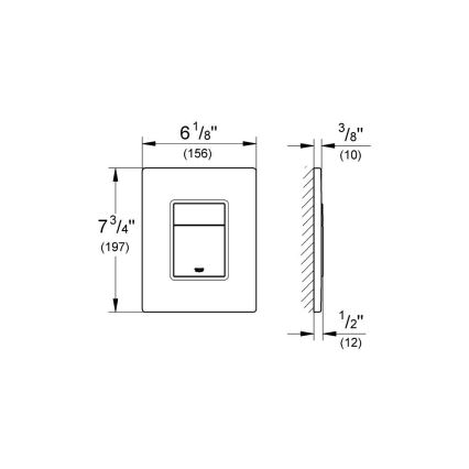 GROHE 38732DL0 - Placca di comando SKATE COSMOPOLITAN 156 × 197 mm in rame
