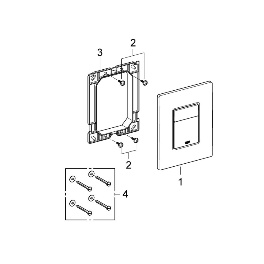 GROHE 38732SD0 - Placca di comando SKATE COSMOPOLITAN 156 × 197 mm acciaio inox