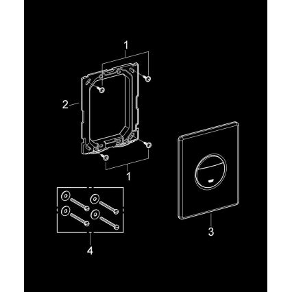 GROHE 38765000 - Pulsante di scarico NOVA COSMOPOLITAN 156 × 197 mm cromato