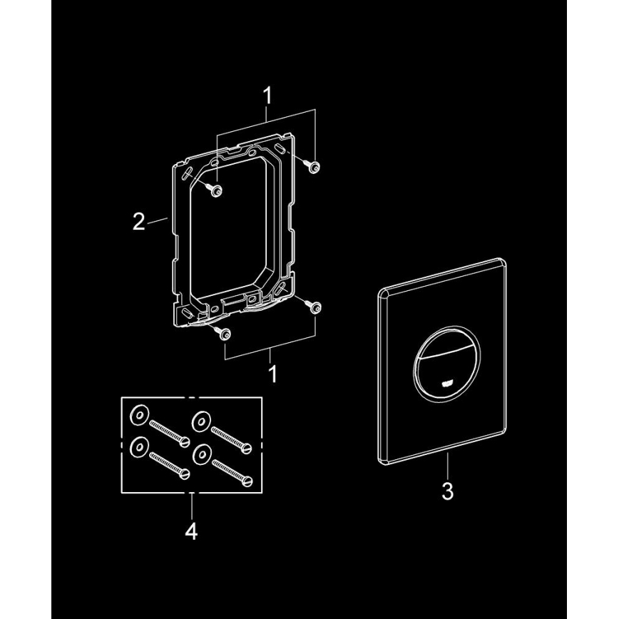 GROHE 38765000 - Pulsante di scarico NOVA COSMOPOLITAN 156 × 197 mm cromato