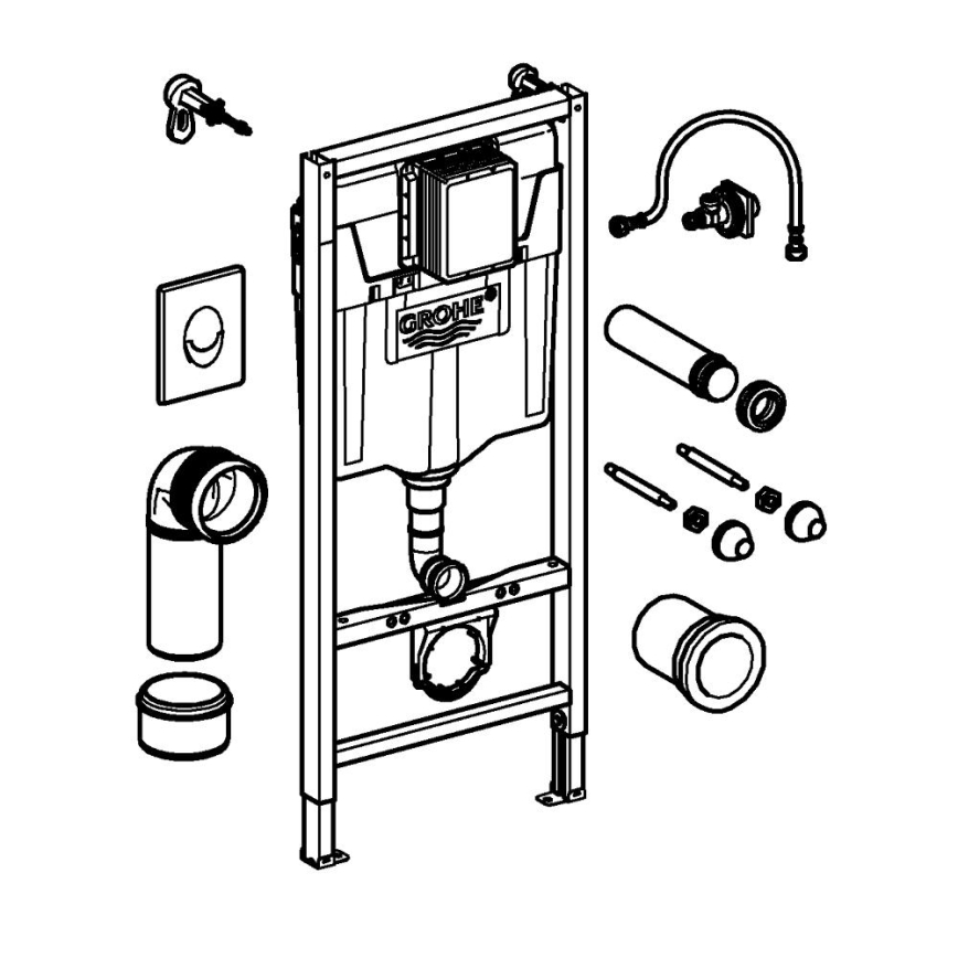 GROHE 38839000 - Set 3 in 1 per WC RAPID SL 1,13 m