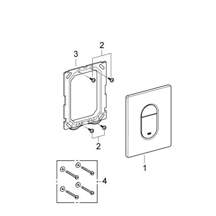 GROHE 38844SH0 - Pulsante di comando ARENA COSMOPOLITAN 156 × 197 mm bianco