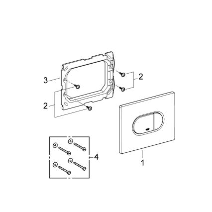 GROHE 38858SH0 - Pulsante di scarico ARENA COSMOPOLITAN 156 × 197 mm bianco