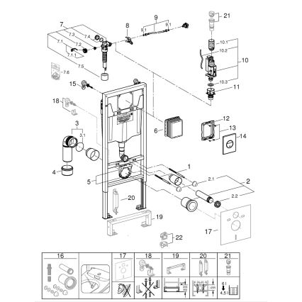 GROHE 38860000 - Set 3 in 1 RAPID SL 1,13 m