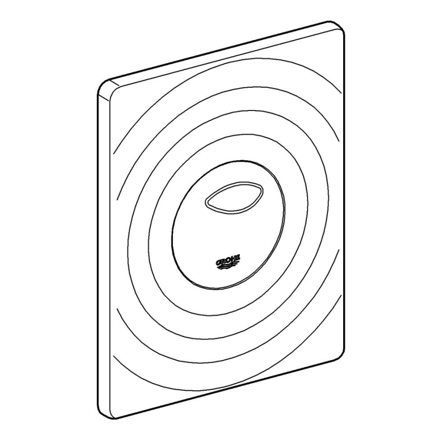GROHE 38861000 - Pulsante di comando SURF 156 × 197 mm, cromo lucido