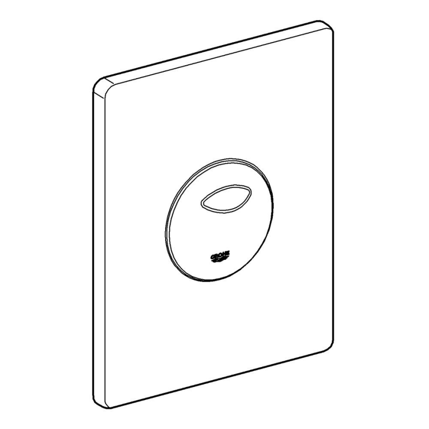 GROHE 38862000 - Pulsante di scarico SKATE 156 × 197 mm cromo lucido