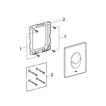 GROHE 38964P00 - Pulsante di scarico START 156 × 197 mm cromo opaco