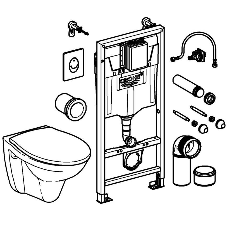 GROHE 39192000 - Set 4 in 1 SOLIDO 1,13 m DuroWhite
