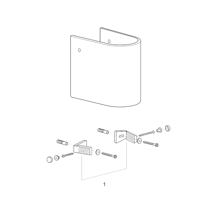 GROHE 39201000 - Semicolonna EURO CERAMIC 210 × 300 × 322 mm ceramica/bianco