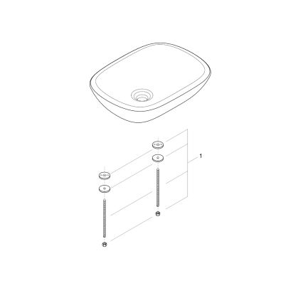 GROHE 39216000 - Lavabo da appoggio EUROSTYLE 500 × 380 mm ceramica/bianco
