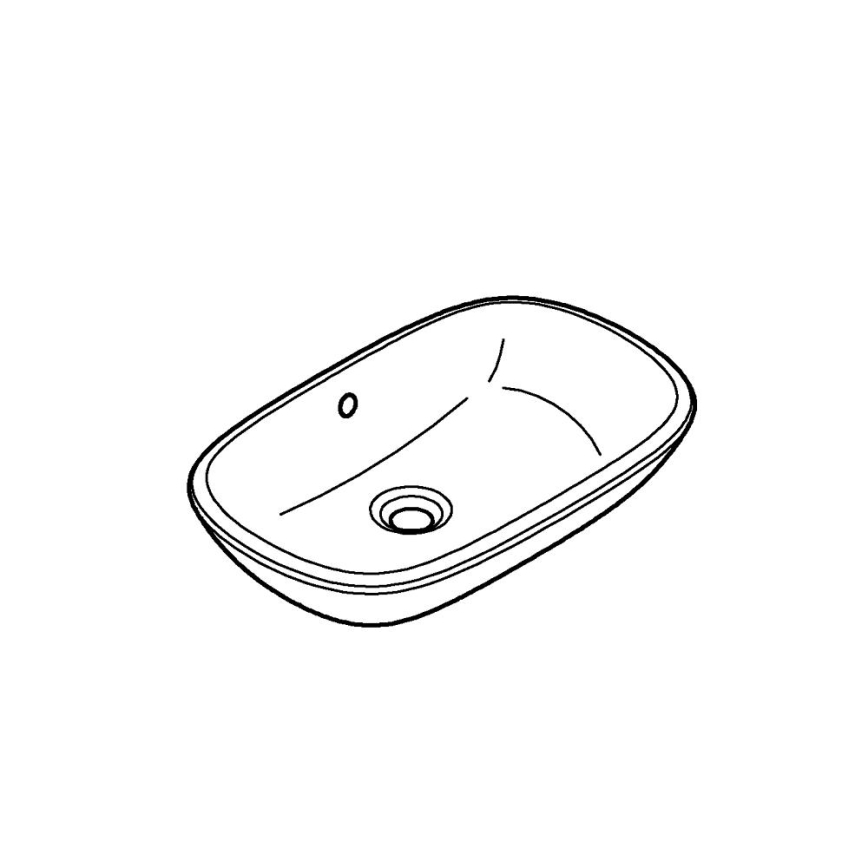 GROHE 39216000 - Lavabo da appoggio EUROSTYLE 500 × 380 mm ceramica/bianco