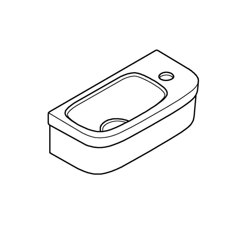 GROHE 39327000 - Lavabo BAU CERAMIC 370 × 180 mm ceramica/bianco