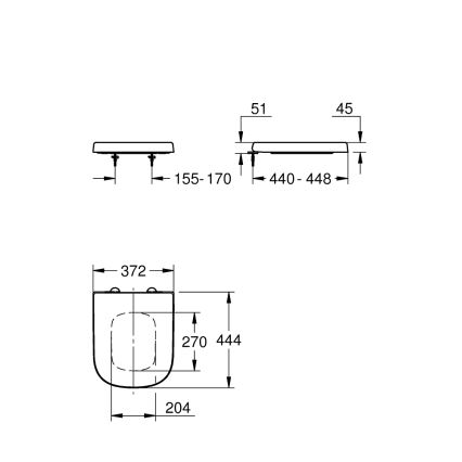 GROHE 39330002 - Sedile WC EURO CERAMIC, bianco Duro