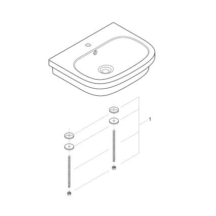 GROHE 39337000 - Lavabo da appoggio EURO CERAMIC 600 × 480 mm ceramica/bianco