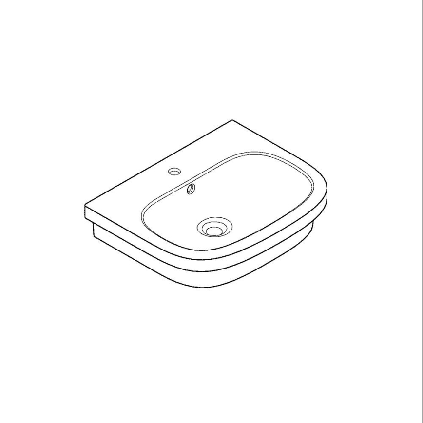 GROHE 39337000 - Lavabo da appoggio EURO CERAMIC 600 × 480 mm ceramica/bianco