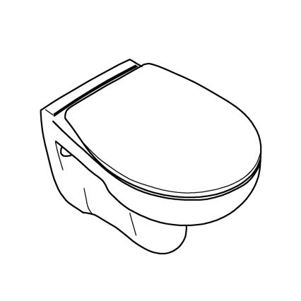 GROHE 39351000 - Vaso WC sospeso BAU CERAMIC 53,1 × 36,8 × 36,3 cm ceramica/bianco