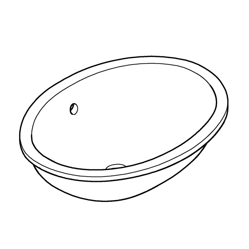 GROHE 39423000 - Lavabo da incasso BAU CERAMIC 560 × 420 mm ceramica/bianco