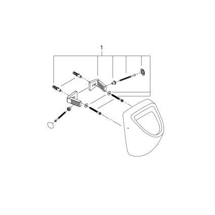 GROHE 39438000 - Urinale BAU CERAMIC 337 × 355 × 552 mm ceramica/bianco
