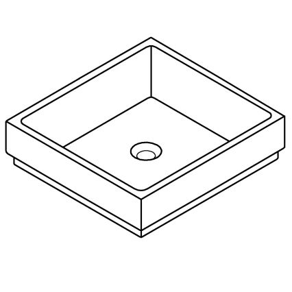 GROHE 3948100H - Lavabo CUBE 500 × 470 mm ceramica/bianco