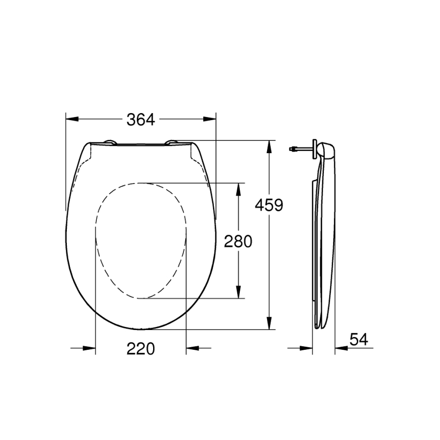 GROHE 39493000 - Sedile WC BAU CERAMIC bianco durevole