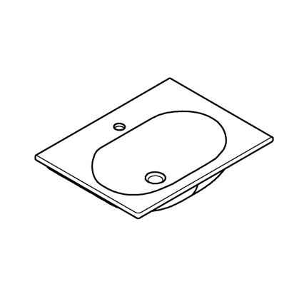 GROHE 3956800H - Lavabo ESSENCE 600 × 460 mm ceramica/bianco