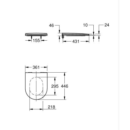 GROHE 39577001 - Sedile WC ESSENCE bianco durevole