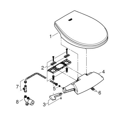 GROHE 39648SH0 - Sedile per bidet manuale BAU CERAMIC bianco duraturo