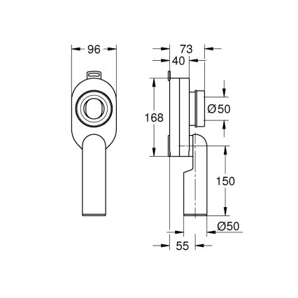 GROHE 39733000 - Sifone per urinale BAU CERAMIC