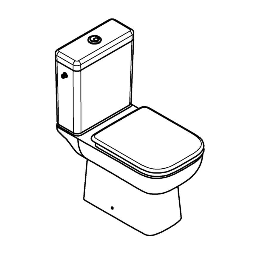 GROHE 39814000 - Set WC combinato START EDGE 825 × 557 × 384 mm ceramica/bianco duro