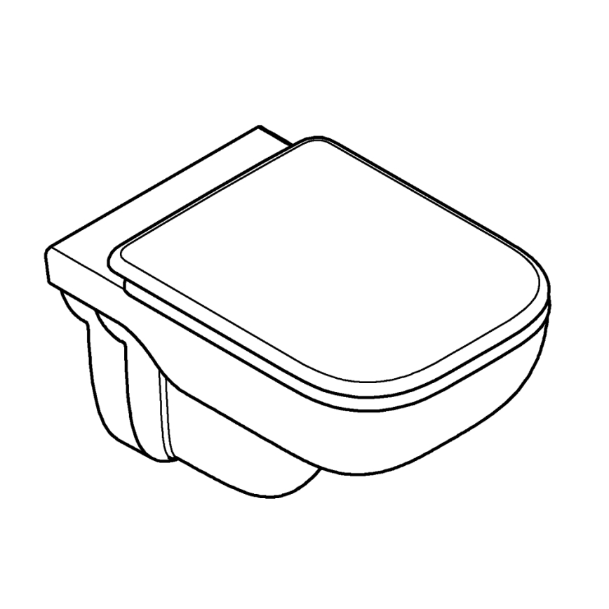 GROHE 39815000 - WC sospeso START EDGE 53,8 x 36,5 cm, bianco durevole