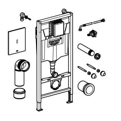 GROHE 39883000 - Sistema di installazione pre-muro SOLIDO 1,13 m cromato lucido