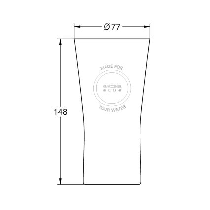 GROHE 40437000 - Set da 6 bicchieri BLUE 250 ml in cristallo/trasparente