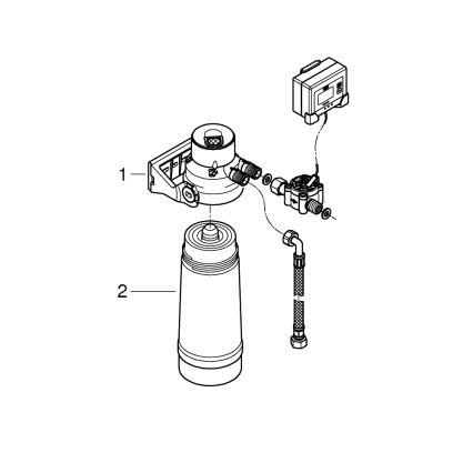 GROHE 40438001 - Kit di avviamento per filtro S GROHE BLUE, cromo lucido