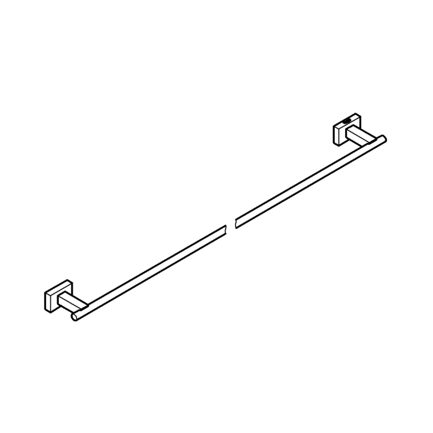 GROHE 40509001 - Portasciugamani ESSENTIALS CUBE 600 mm in cromo lucido