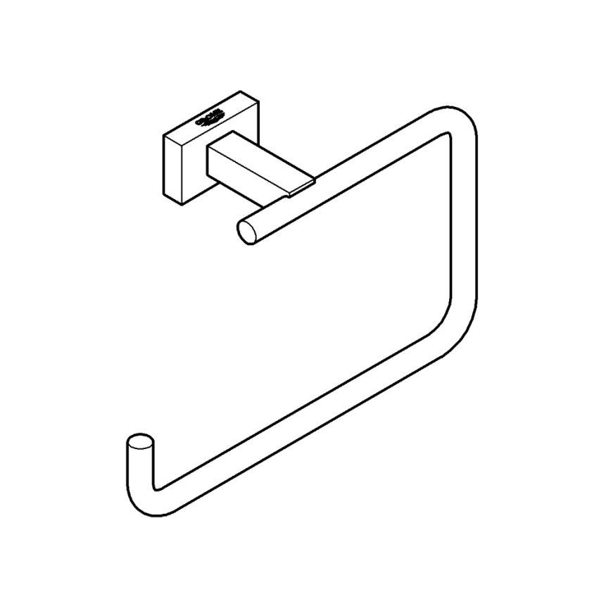 GROHE 40510001 - Porta asciugamani ESSENTIALS CUBE 188 mm, finitura cromata lucida